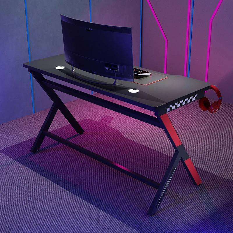 gamer desk Home Office Wholesale Table computer game Z-Shaped leg Computer Desk With LED light  Gaming Desk