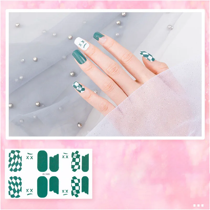 14 PCS in one high quality 2022 new tiger cute animal designer cartoon nail design stickers