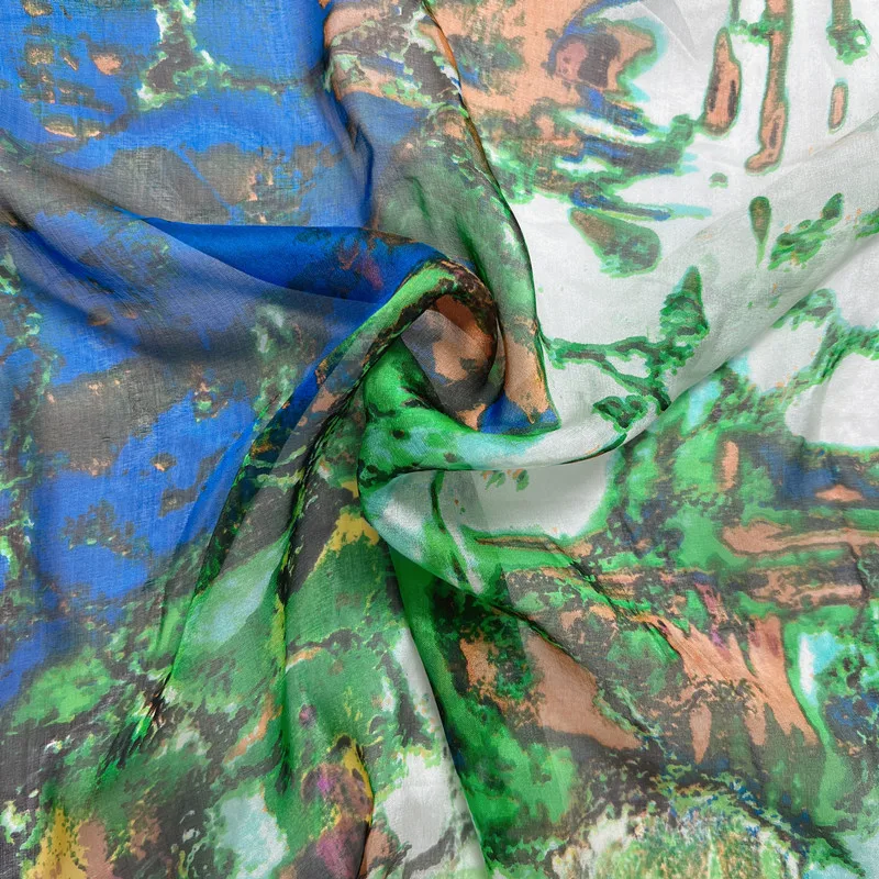 Free Sample Low Price ODM/OEM Pure Mulberry Silk Chiffon Fabric 100% Pure Fabric