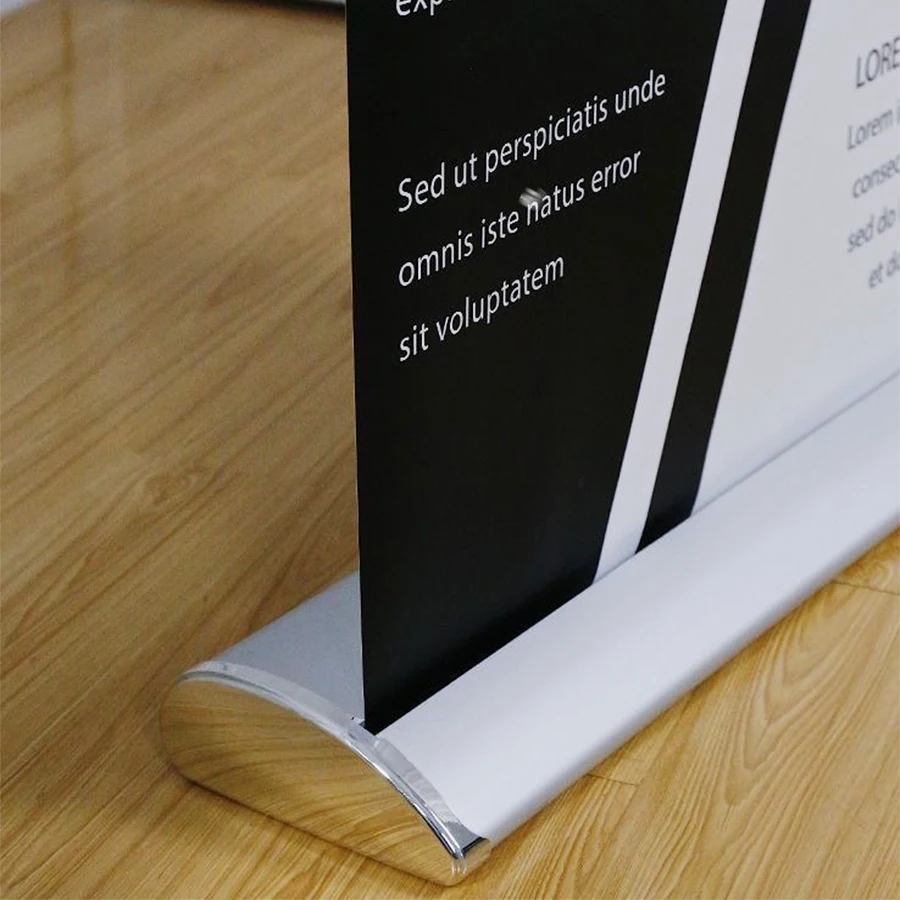 Aluminum Retractable Roll Up Banner Display Stand Tabletop Roll Up Banner Stand Roll Up Banner