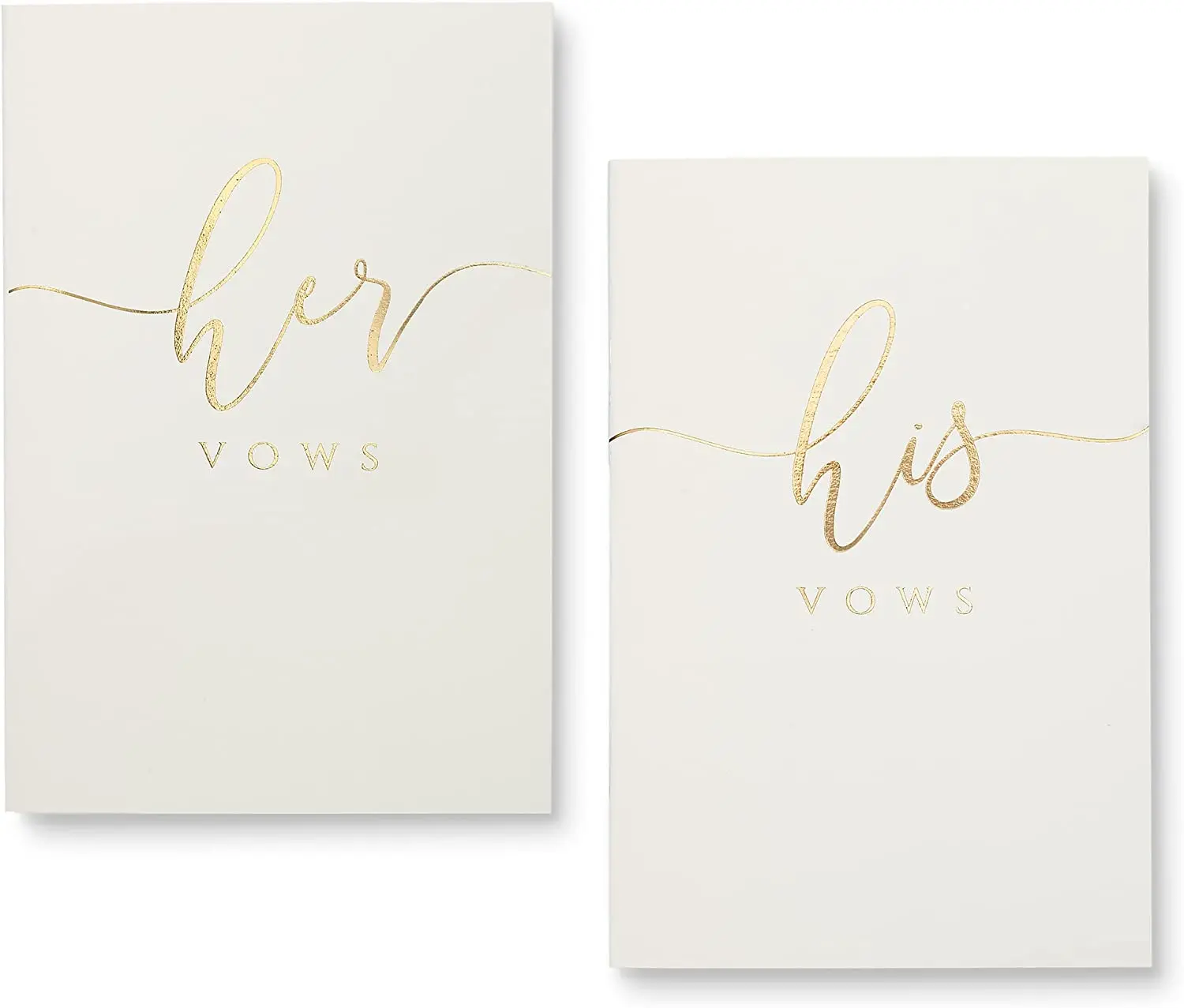 Wedding His and Hers Vow Book for Wedding Booklets Black and Gold Vow Journal In with Box Renewal Gift