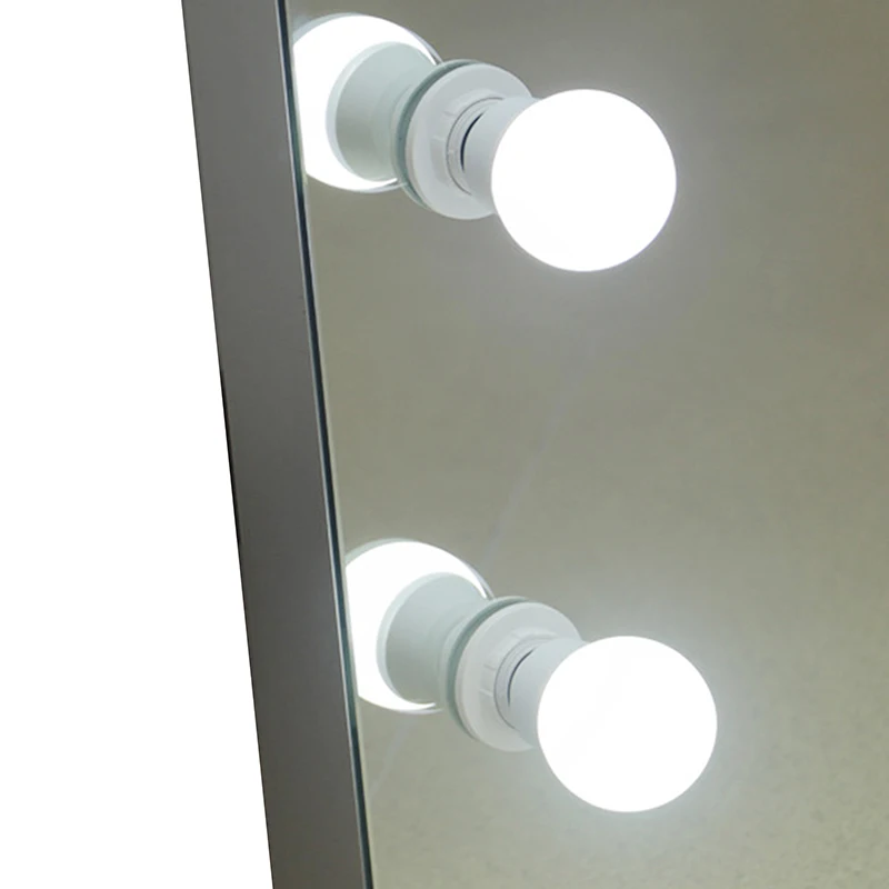 Decorative Large Size Frameless LED Full Length Mirror Hollywood Floor Mirror with 22 Bulbs LED Light