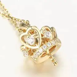 14K 18K Gold DIY Natural pearl pendant accessories empty crown versatile new custom Necklace Pendant Jewelry without chain