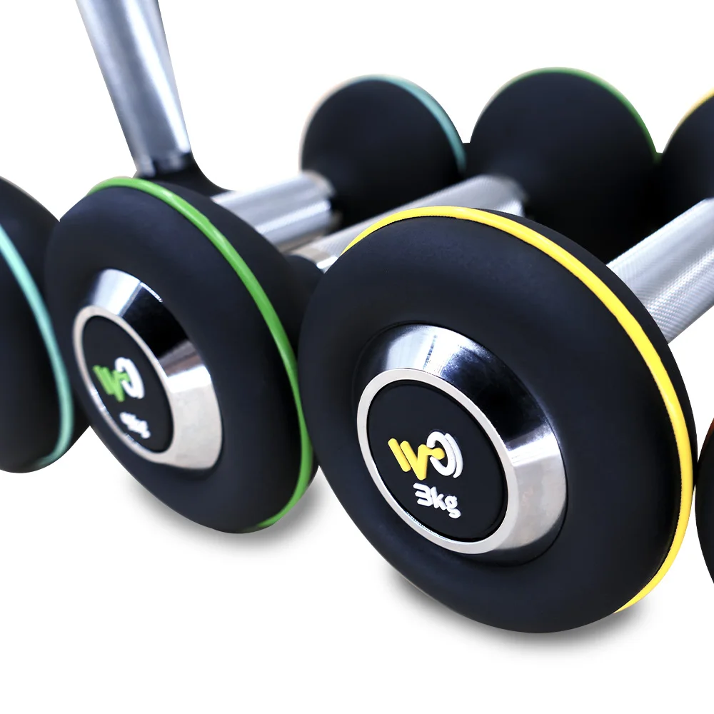 VANBO Ladies Small dumbbells 1-10kg multi-color home gym studio PU Rainbow dumbbells