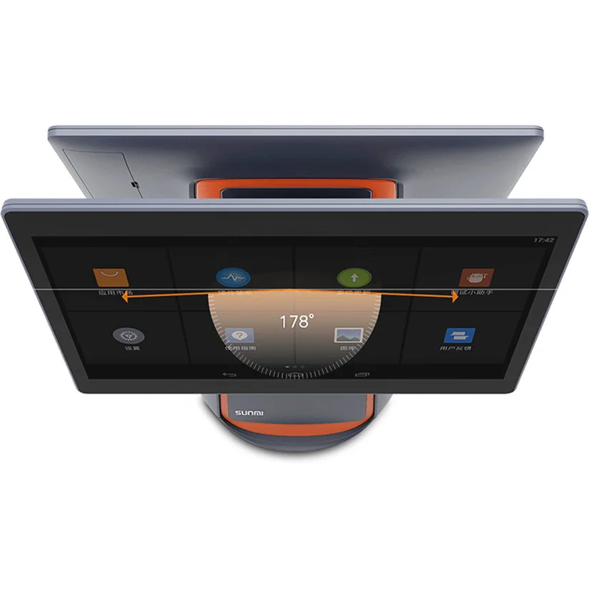 hotel cash register label printer sunmi t2 pos all in one touch screen  Android billing pos machine with printer