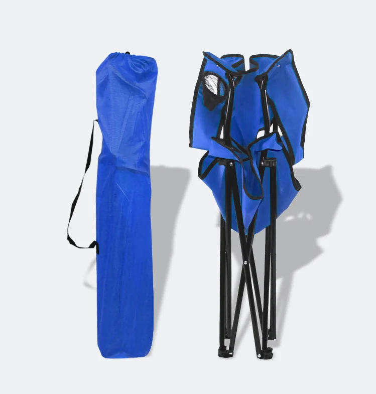 Outdoor Aluminum 600D Oxford Cloth Folding Camping Fishing Chair with Rod Holder