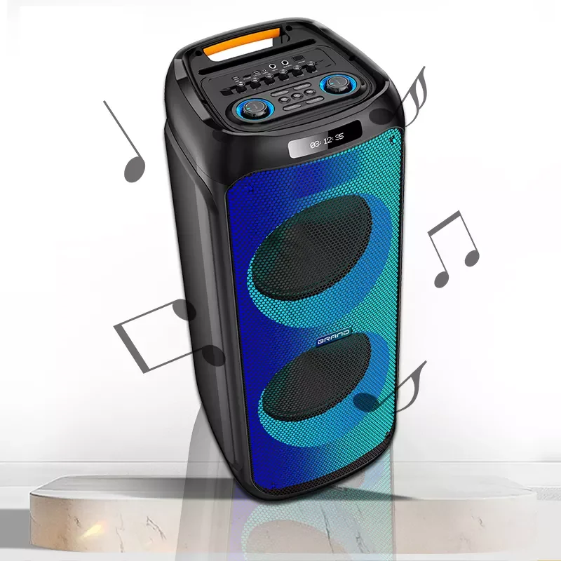 T Double 12 Inch Party Bluetooth Speaker Original Outdoor Wireless Big Party Portable Speakers With Lights