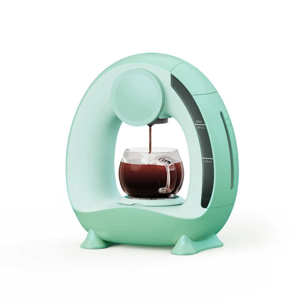 Portable Mini Travel Coffee Maker Single-Serve Q Brewer with Powerful Feature Custom Logo Ground Shape for Home Use