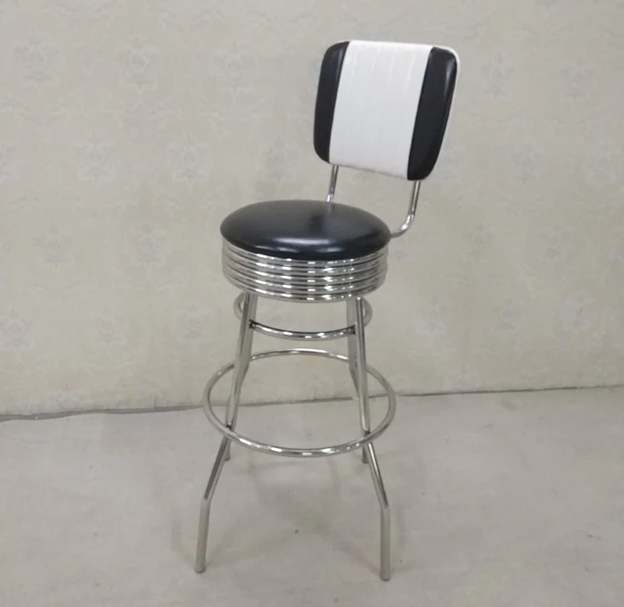 V-Back American Retro diner Bar Stools high chair restaurant furniture fast food restaurant dine set