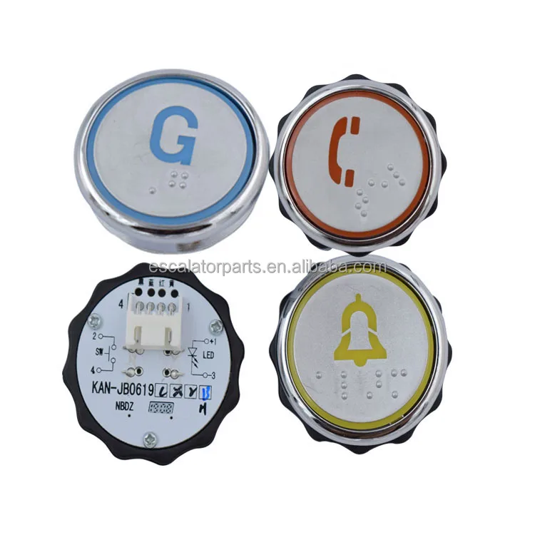 BR38A Elevator Round COP LOP Braille Push Button KAN-JB0619