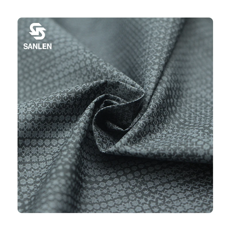 Outdoor Functional Keep Warm Inner Lining 50D Woven Semi 100% Polyester Pongee Graphene Printed Fabric For Jacket