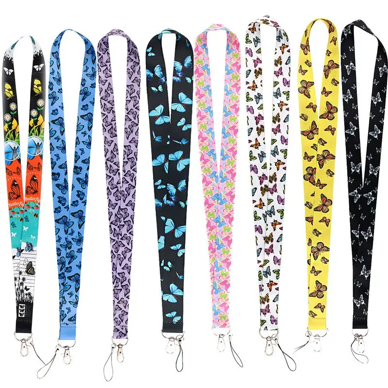 Promotional Lanyard Custom Polyester Fashionable Pattern Design for Phone Camera Accessories Keychain Lanyard Gift