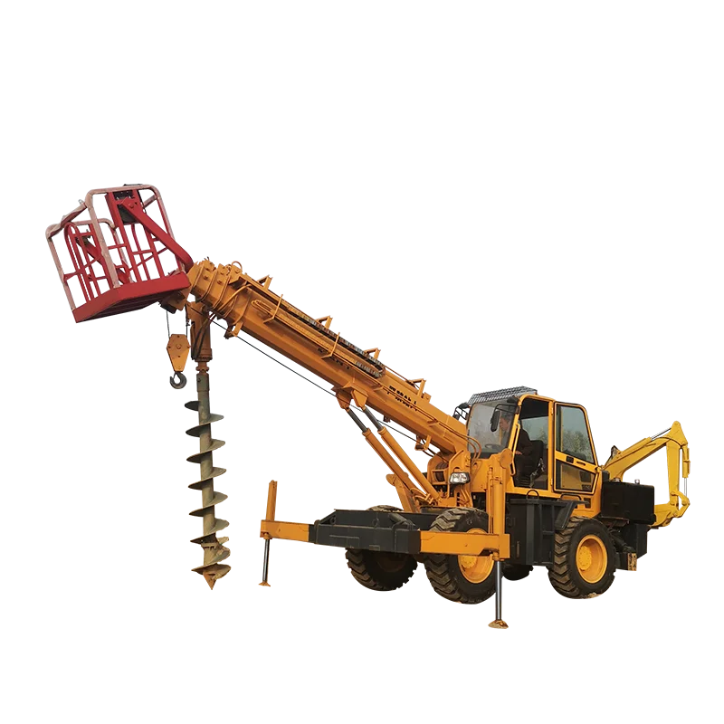 Customized Four-wheel drive Crane machine with lifting crane and drilling machine