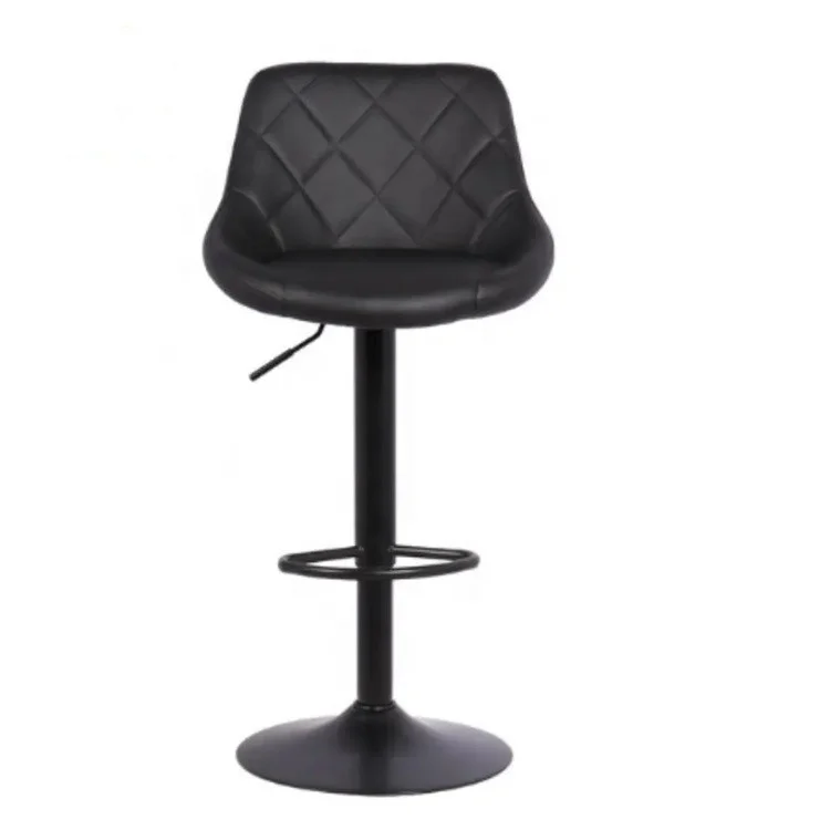 Modern Elegant Lifestyle Red Adjustable Swivel Chair Bar Stool with ABS Plastic Seat