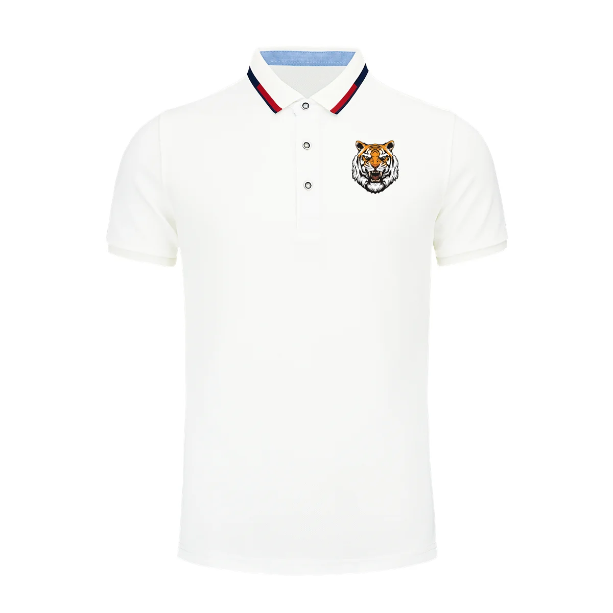 
pocket golf polo shir bird pattern collar shirt polo embroidery fitness cotton men polo shirt 