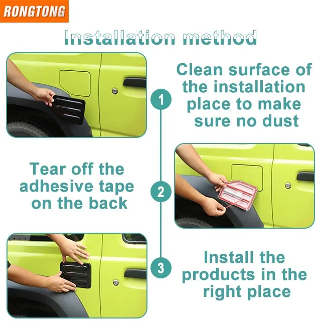 New Design Exterior Black Car ABS Fuel Tank Cover Decoration For Suzuki Jimny 2019+