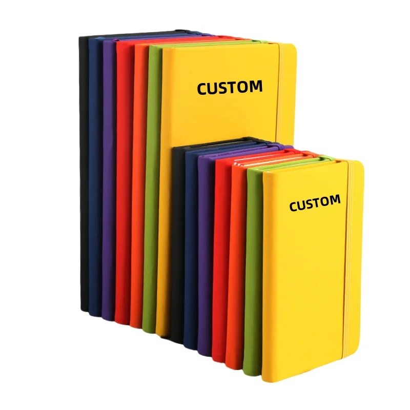 Wholesale Customizable Logo Diary Notepad Printed Printing Brand A5 Journal notebook Promotion Custom PU Leather Notebook