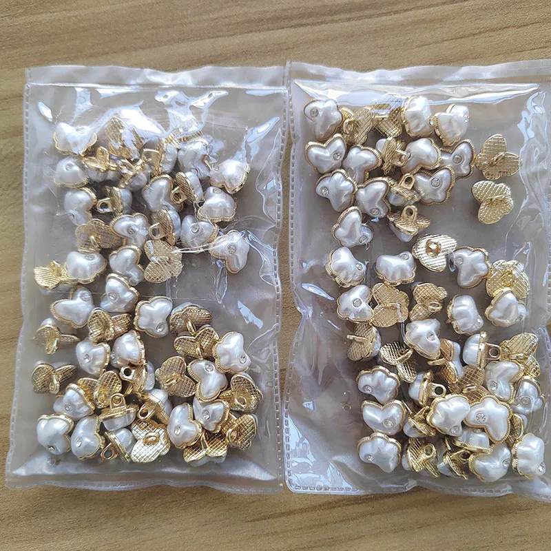 Butterfly Heart Square Round Button Metal Diamond Button Shirt Cardigan Cheongsam Button