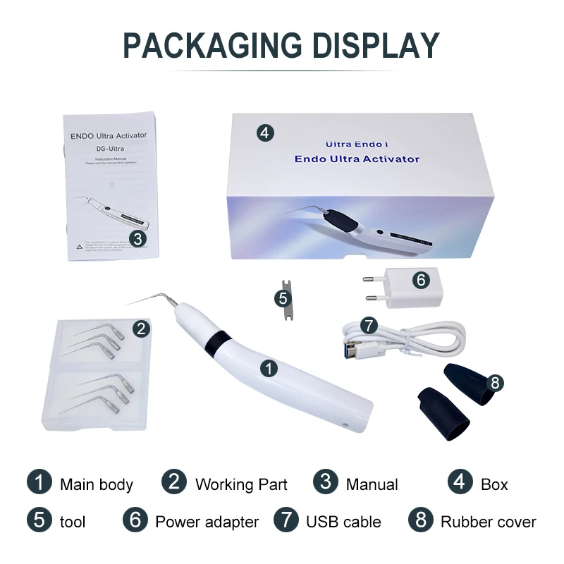 Endodontic instrument Endo Ultra Activator Sonic Irrigator Ultrasonic Activator Wireless Dental Endo Ultra Activator