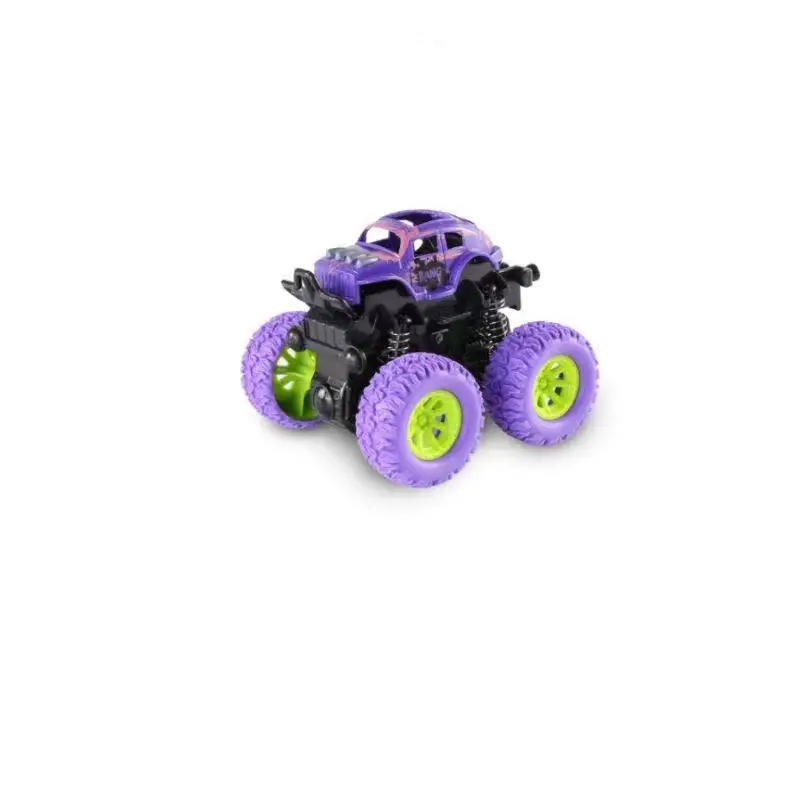 Hot selling mini plastic Inertial off-road vehicle four wheel drive friction power 360 degree rotation toy car