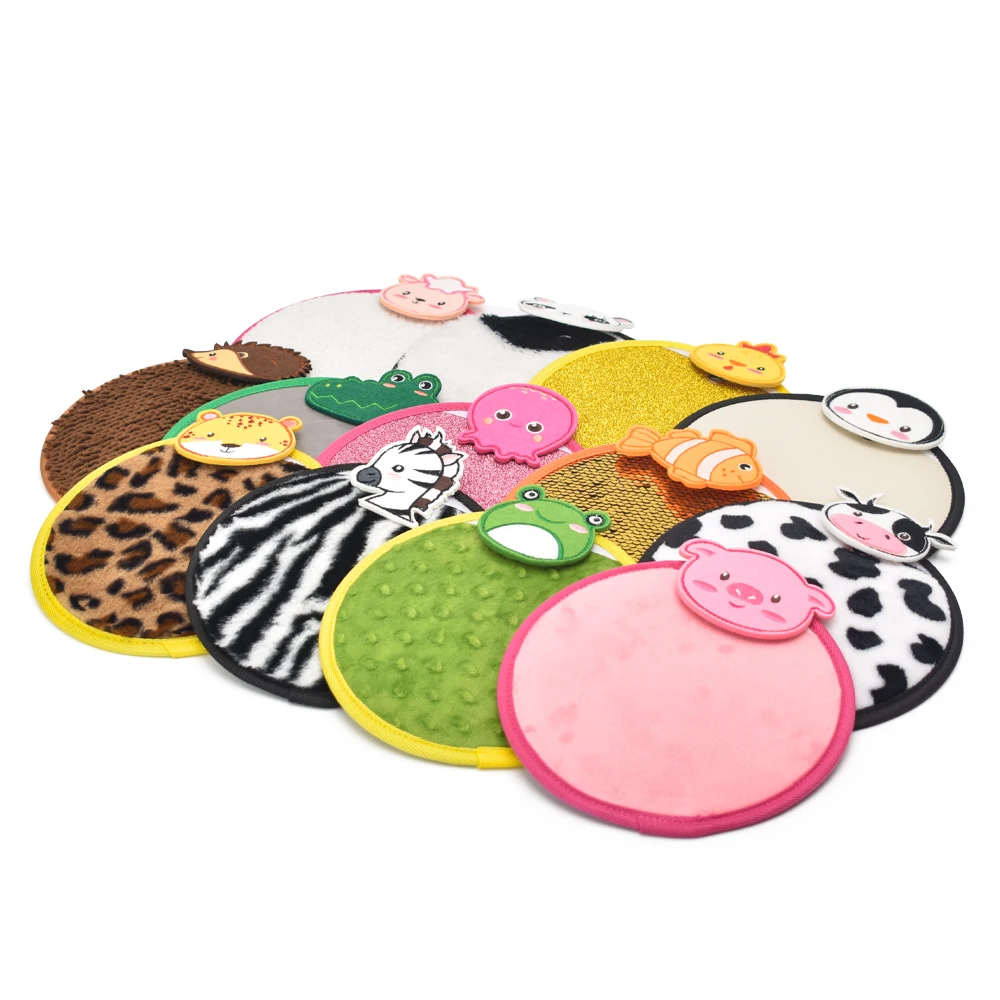 Round Shape Sensory Mini Mats Sensory Floor Tiles Wall Panel Room Assorted Textured Tactile Toy for Child Autistic Calming