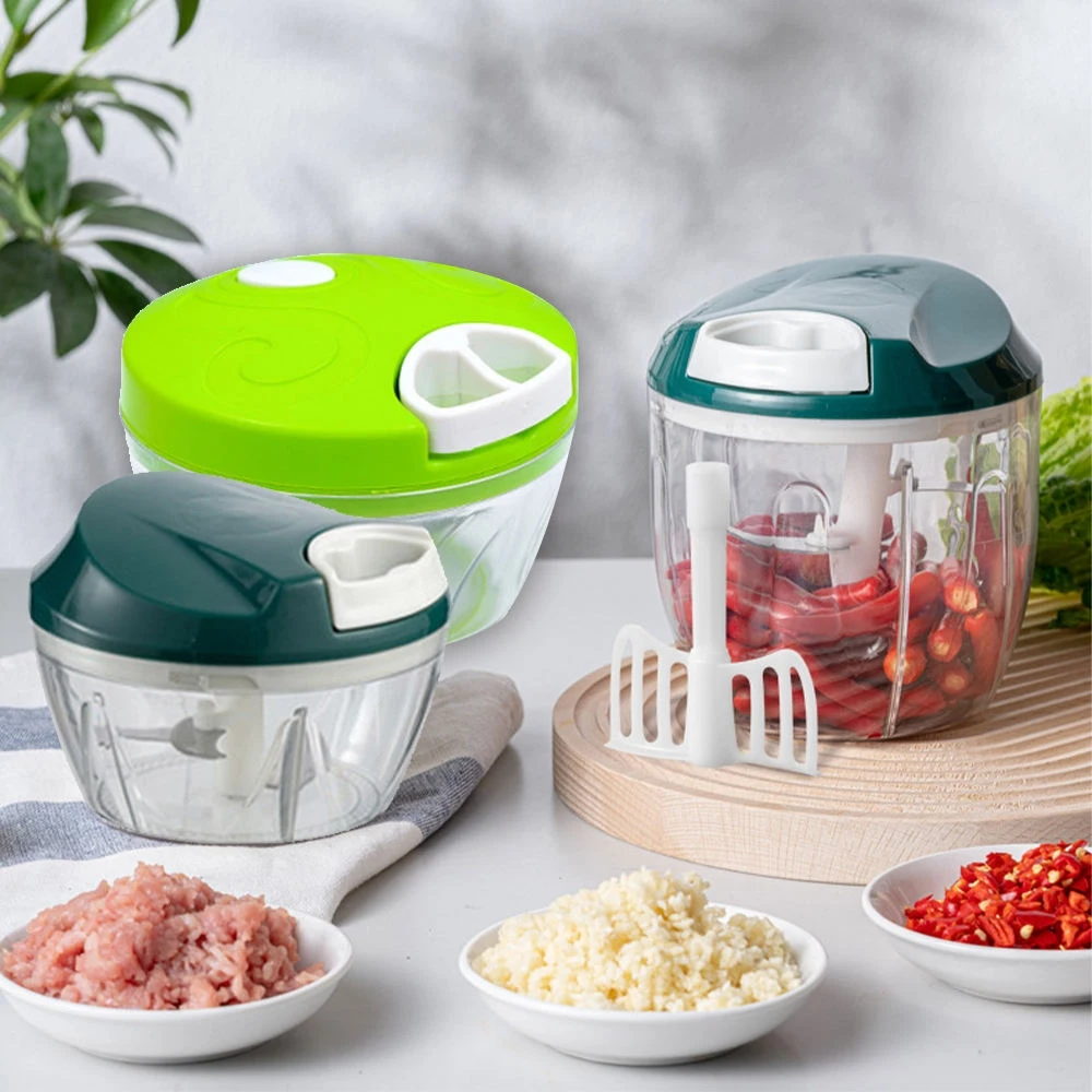 Speedy Garlic Chopper Manual Hand Pull Vegetable Blender Crusher Mincer Food & Vegetable Chopper with Stainless Steel Blade