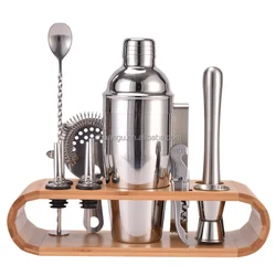 Factory direct home bar cocktail making 12 piece  stainless steel cocktail shaker set