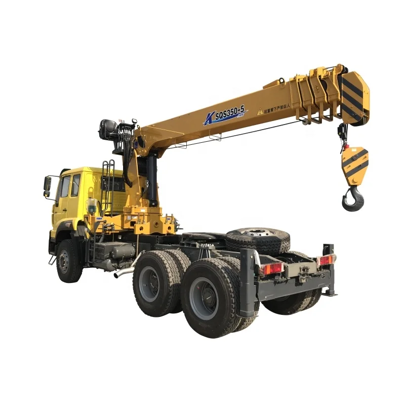 SQS350H electric hydraulic telescopic crane truck 6.3t and four -section  crane mounted mobile crane