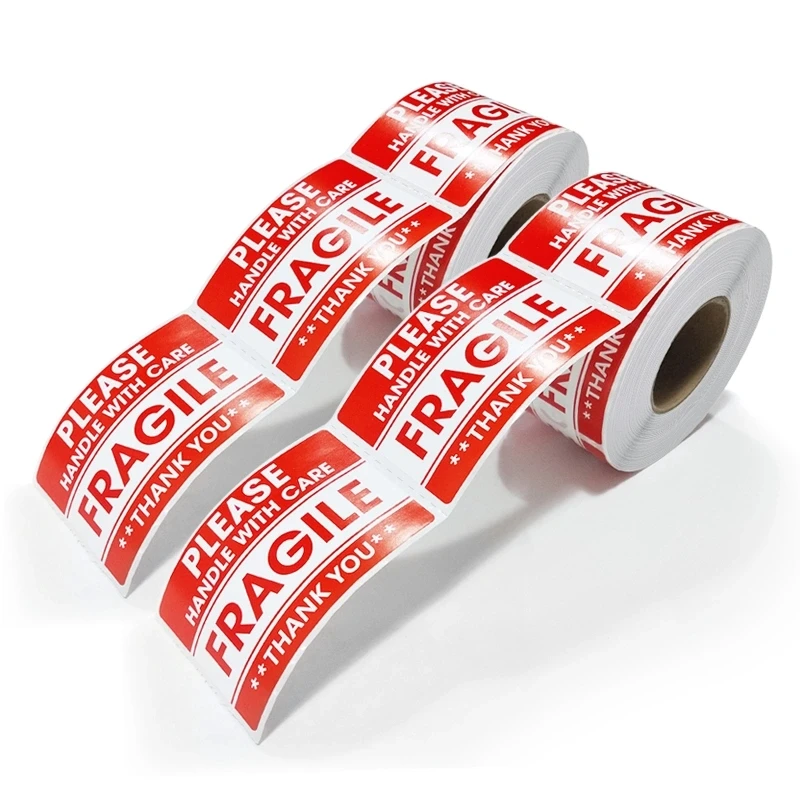 Breakable Stickers Custom Warning Shipping Fragile Private Label Stickers