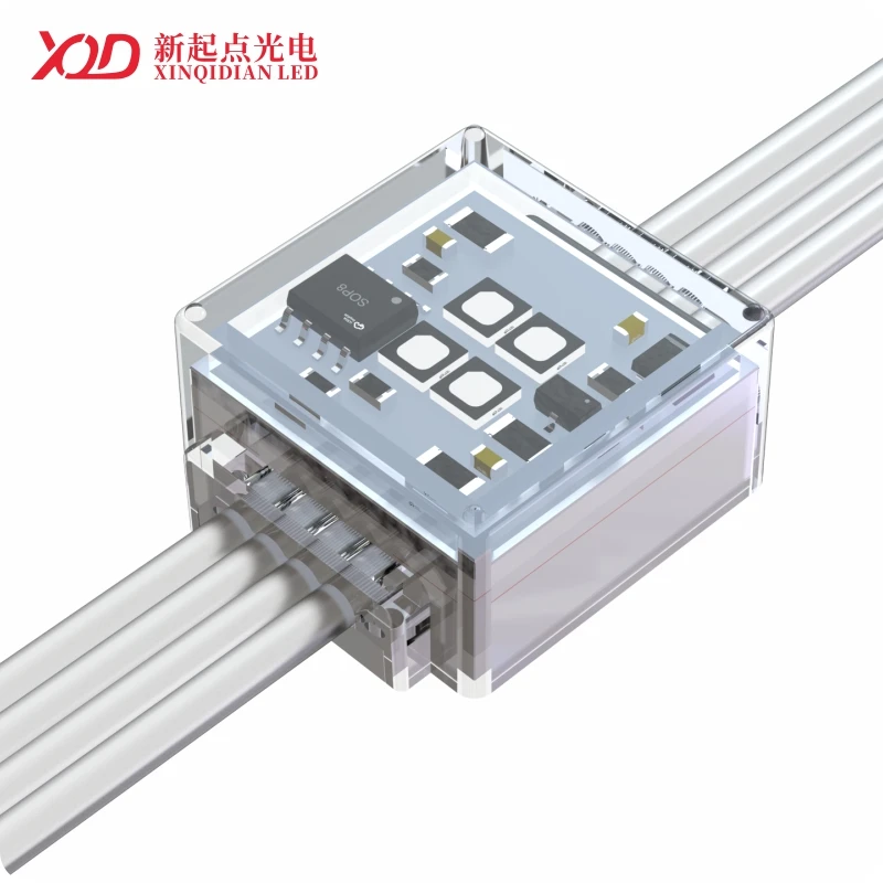 Фабрика XQD на заказ P50 SPI RGB WS2811 наружный водонепроницаемый гибкий светодиодный сетчатый экран для прозрачного фасада здания
