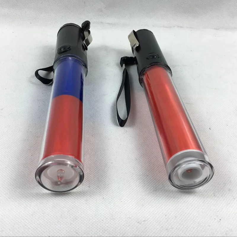 
3 Flashing modes Traffic Safety Baton Light Multi-Function LED Signal Wand with Wrist Strap Lanyard Orange 