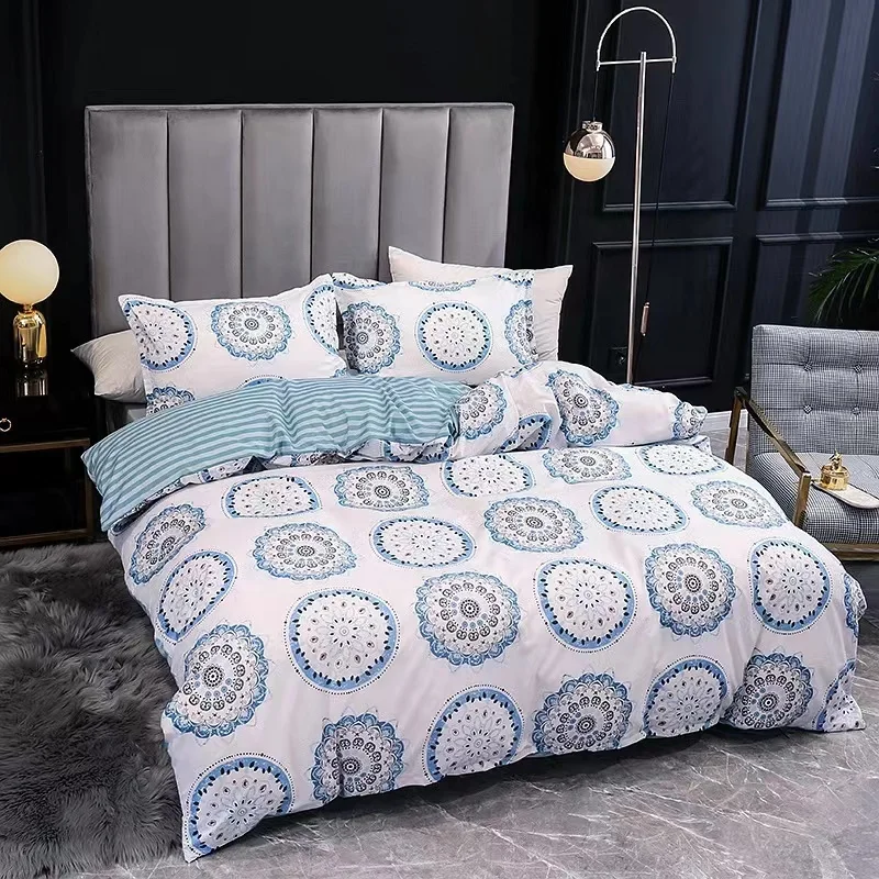 Textile Bedding Set Duvet Cover 3pcs Opp Bag Customized 3D Print Cartoon Soft Comfortable Home Sunflower 100% Polyester Woven 40