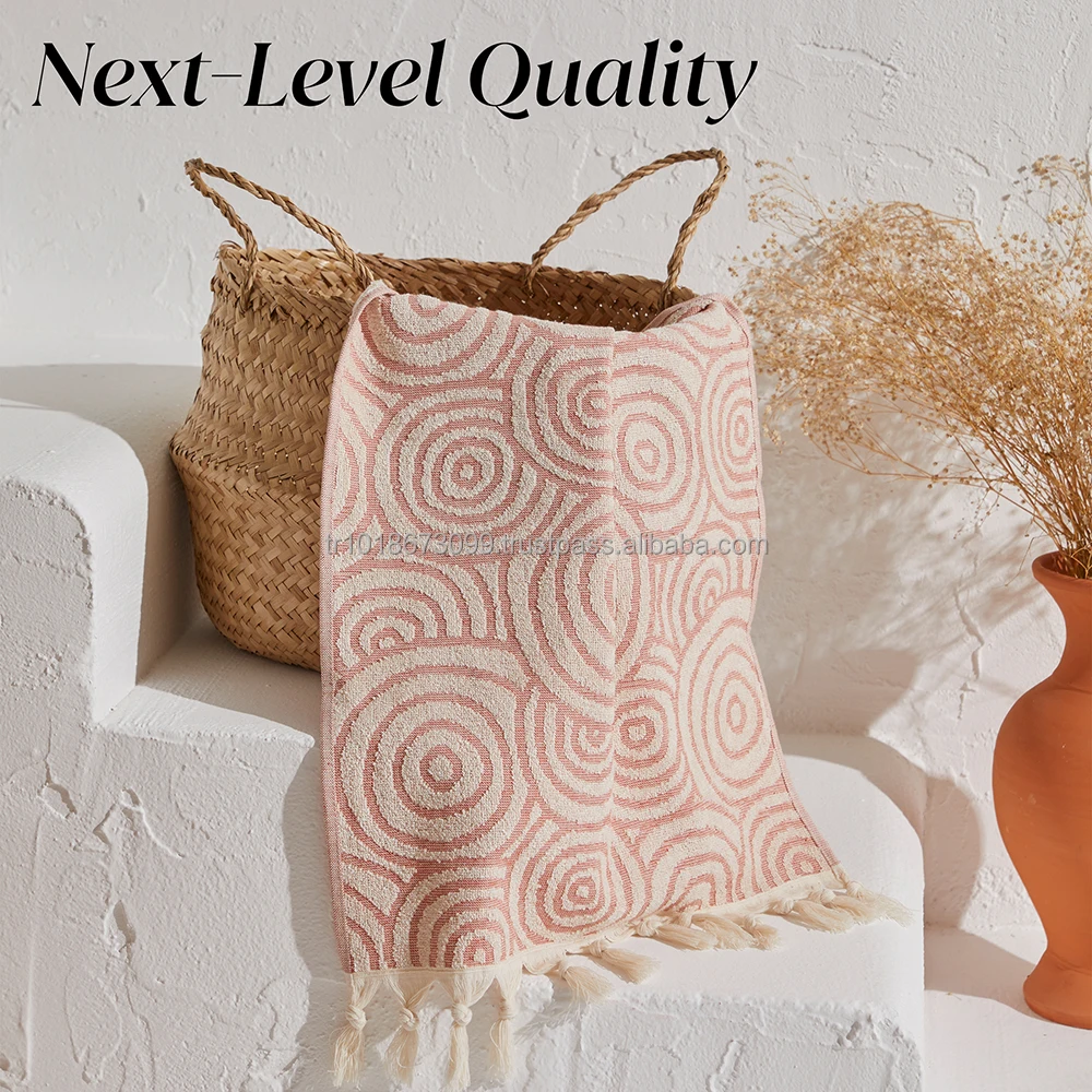 Set of 4 Turkish Terry Hand Kitchen Small Towel, Peshkir, Pestemal Farmhouse decorative hand towels New Style Quick dry Rustic