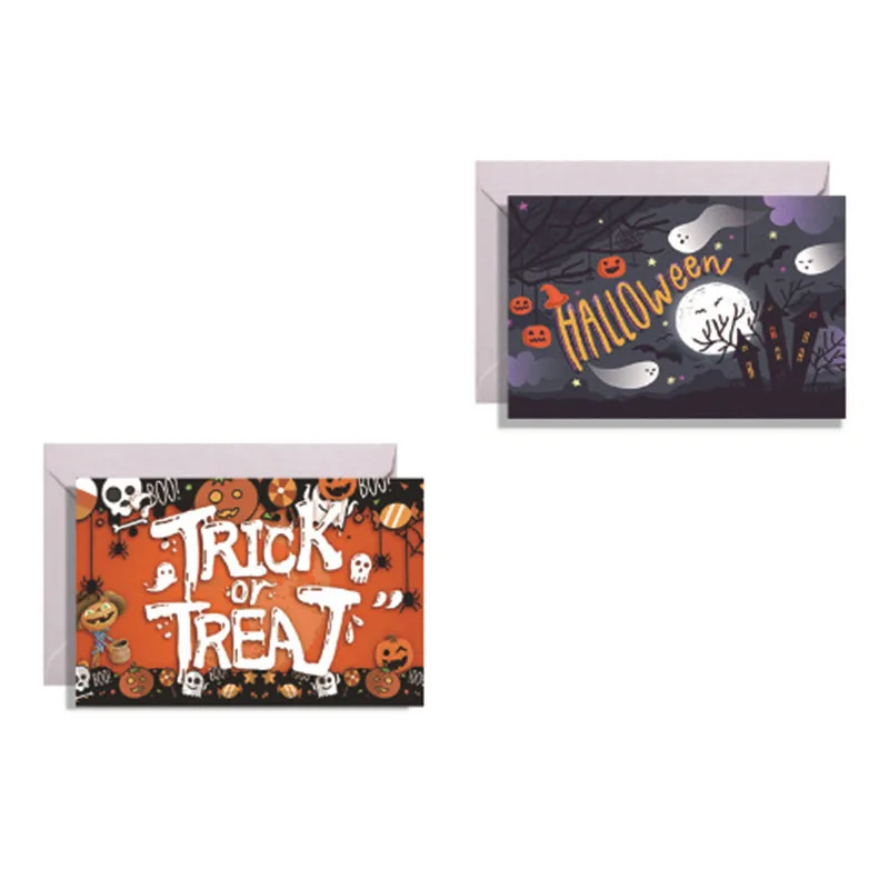 Custom Halloween Surprise Greeting Card with Offset Printing Services Exclusive Design provided