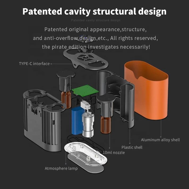 Диффузоры для ароматерапии без воды с питанием от аккумулятора эфирных масел аромадиффузор двумя насадками