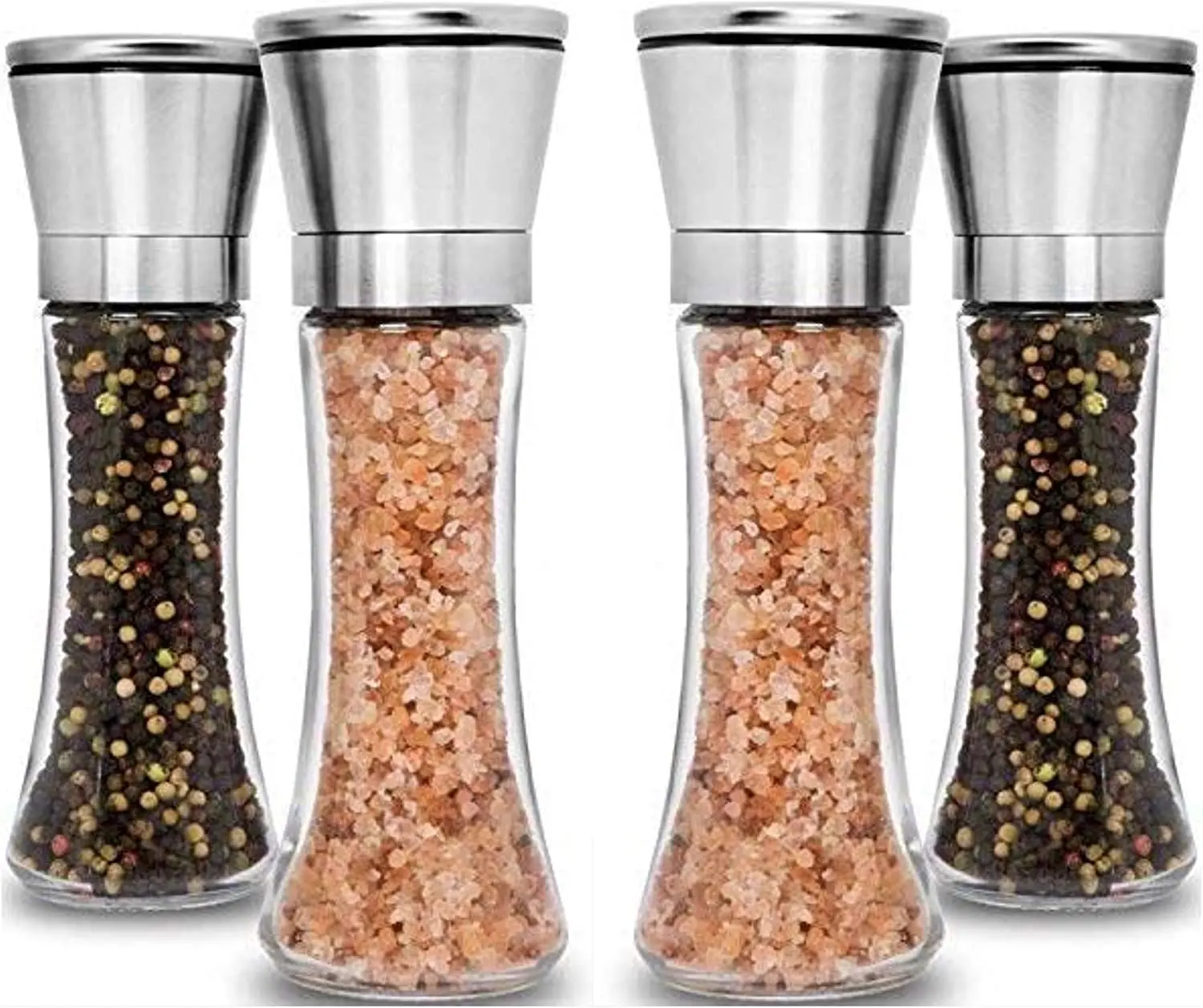 Stainless steel Mills salt and pepper grinder adjustable ceramic sea salt grinder and pepper grinder seasoning