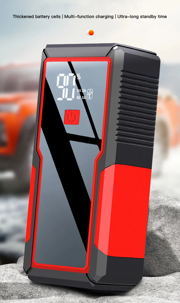 Super Capacitor Car Jump Starter Power Bank Lithium Jamper Battery Charger 12V 26000mAh 2000A Multifunctional Car Jump Pack