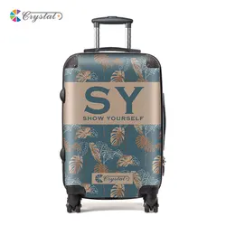Customized design new design abs pc trolley luggage /bag/cabin case abs luggage set