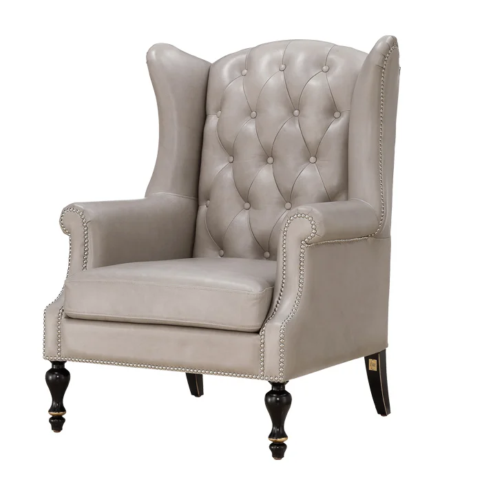 Genuine Leather Arm Chair Wedding Luxury Office Arm Chairs For Homes modern Living Room Chairs