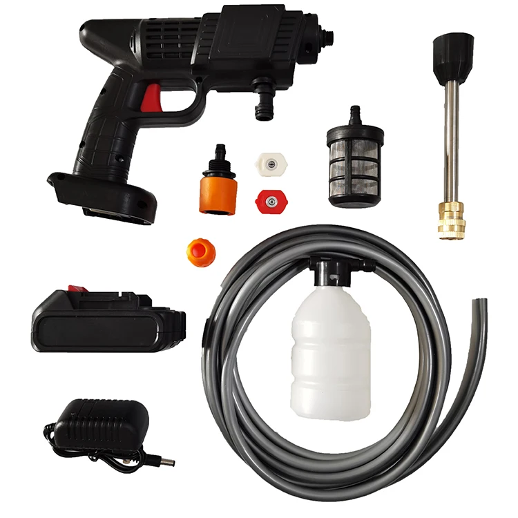 24v 300W Cordless Car Washer Gun High Pressure Handheld Auto Spray Powerful Car Wash Garden Water Jet makita Battery
