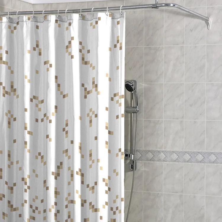 Yuyao Factory Price PVC printed shower curtain ruffle shower curtain printed shower curtain