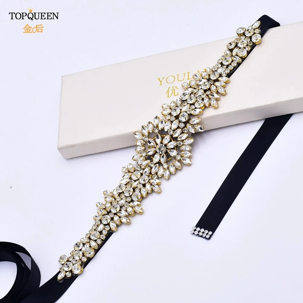 2022 Luxury Bridal Belt Rhinestone Applique Wedding Accessories Shiny Diamond Bling Bling Wedding Dress Waist DecorationBelt