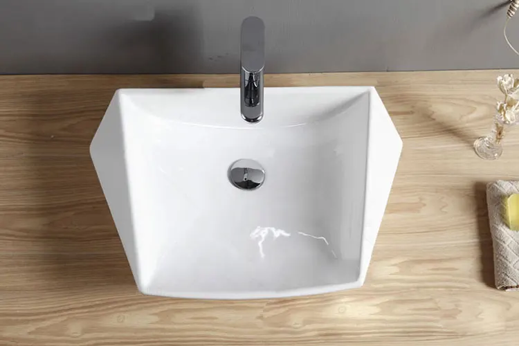 Bathroom Special Design Wash Basin White Ceramic Lavabo Bathroom Sink with No Faucet Hole