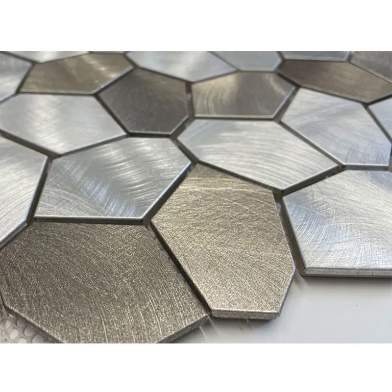 Broken mesh Stainless steel metal kitchen back splash tiles wall sticker mosaic mosaic tile honeycomb mosaic tile