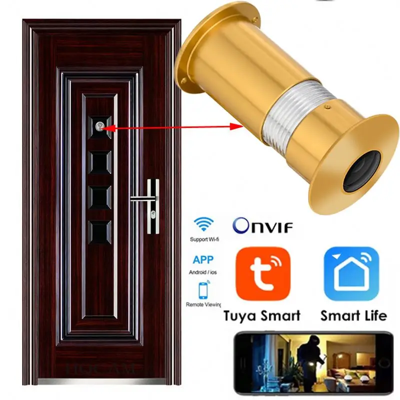New Mini Camera 1080p Door Wireless 5v Powered Smart Tuya App Wifi Wireless Video Intercom Dooreye Camera
