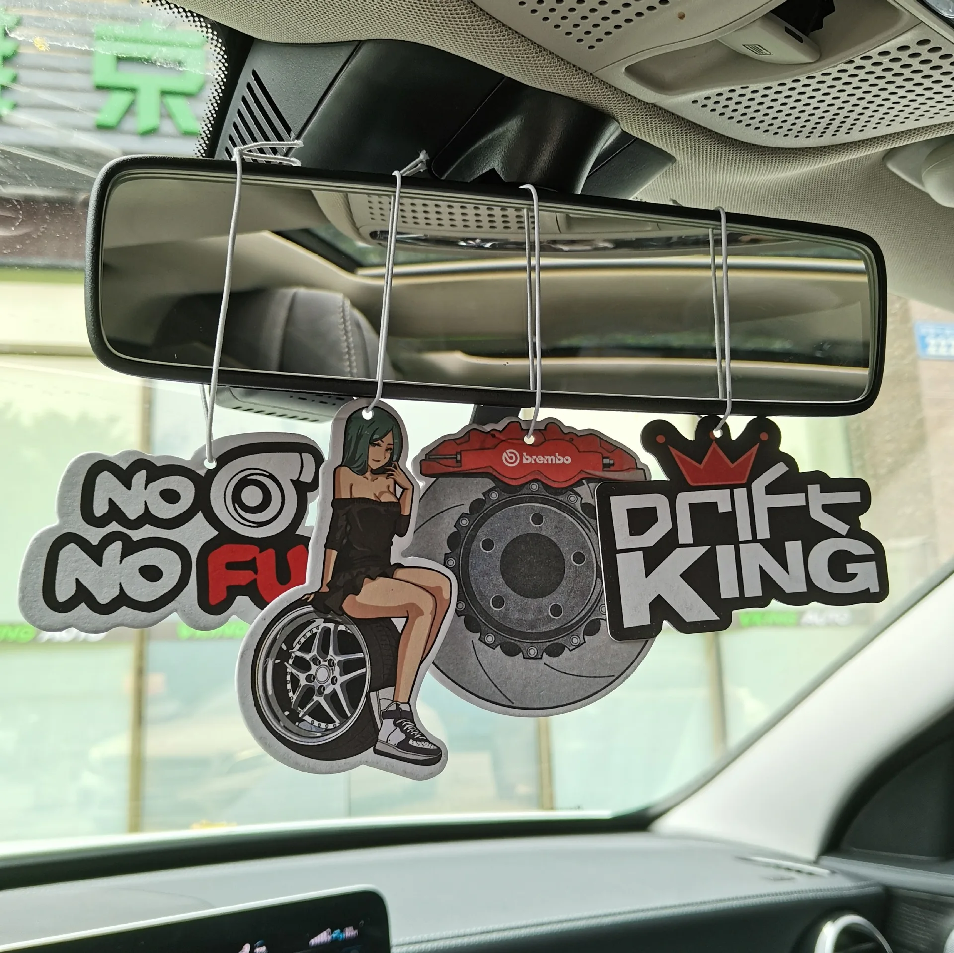 Custom Logo Promotional Gifts Hanging Paper Car Air Freshener Personalized Aromatherapy Pendant For Car Scented Green Tea