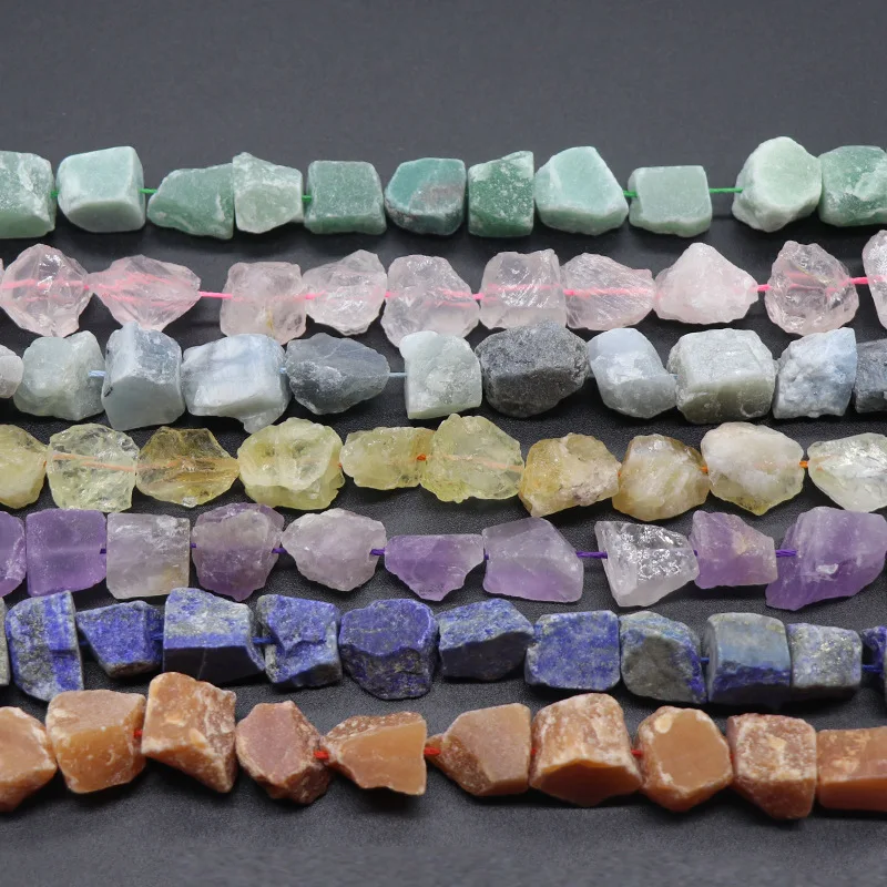 Wholesale Irregular Raw Stone Beads Natural Rough Nugget Crystal Beads For Jewelry Making