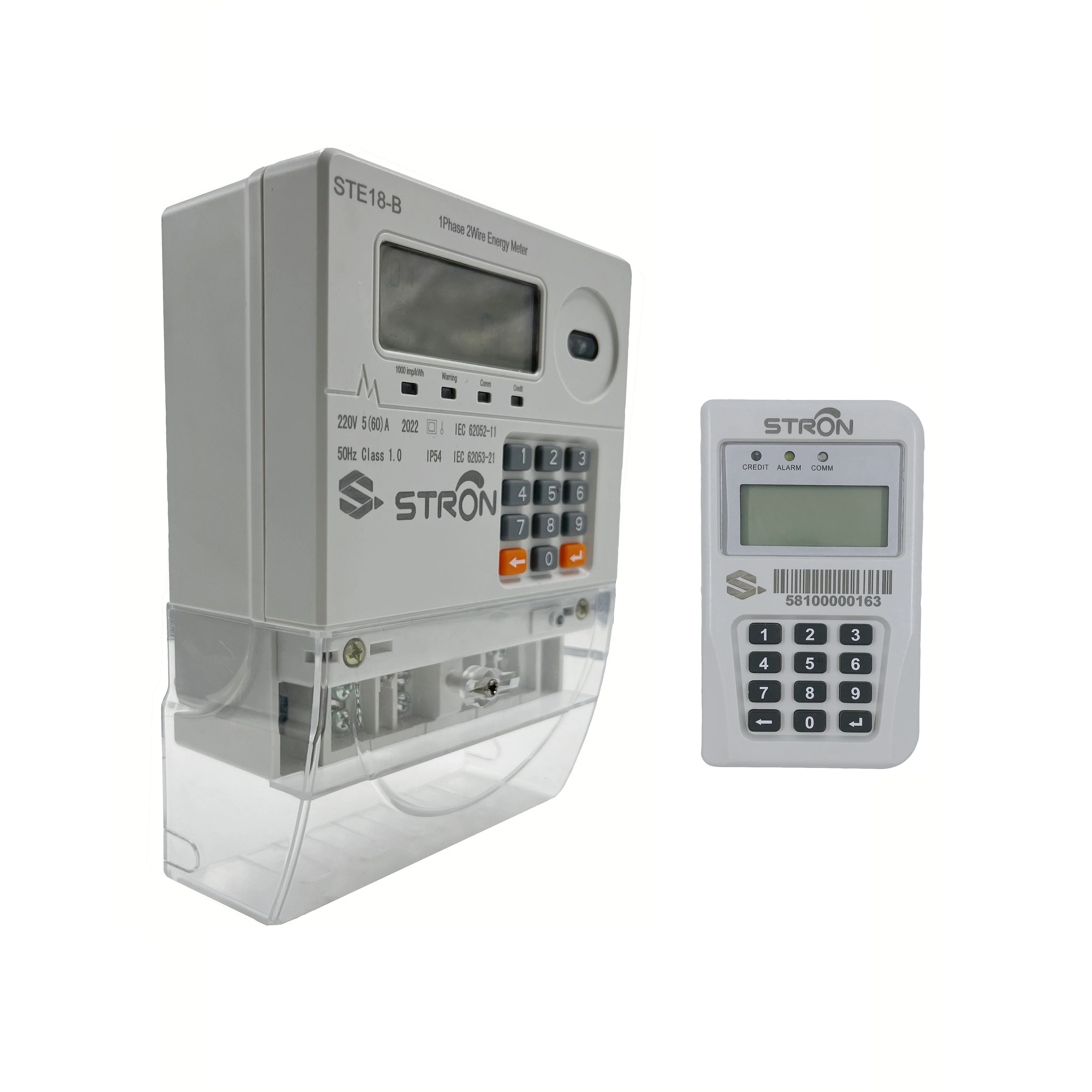 LORA-RF Inserted STS Standard IP54 Split Keypad Type Single Phase Electricity Meter with CIU