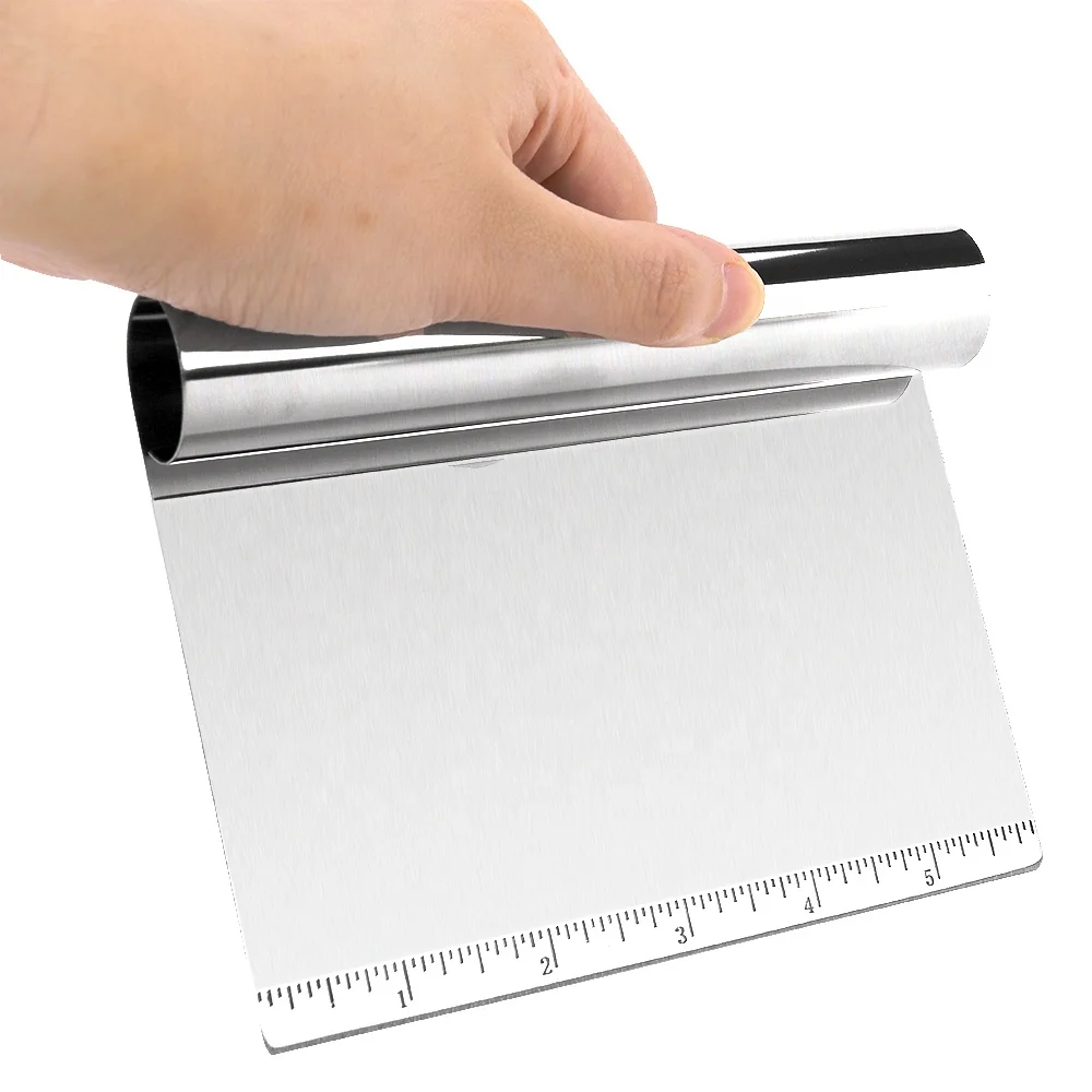 Stainless Steel Pastry Scraper/Cutter/Chopper  Metal Bread Dough Scraper Blender