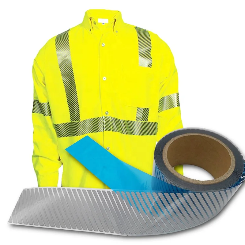 HA6510 High visibility segmented silver reflective heat transfer film reflex tape